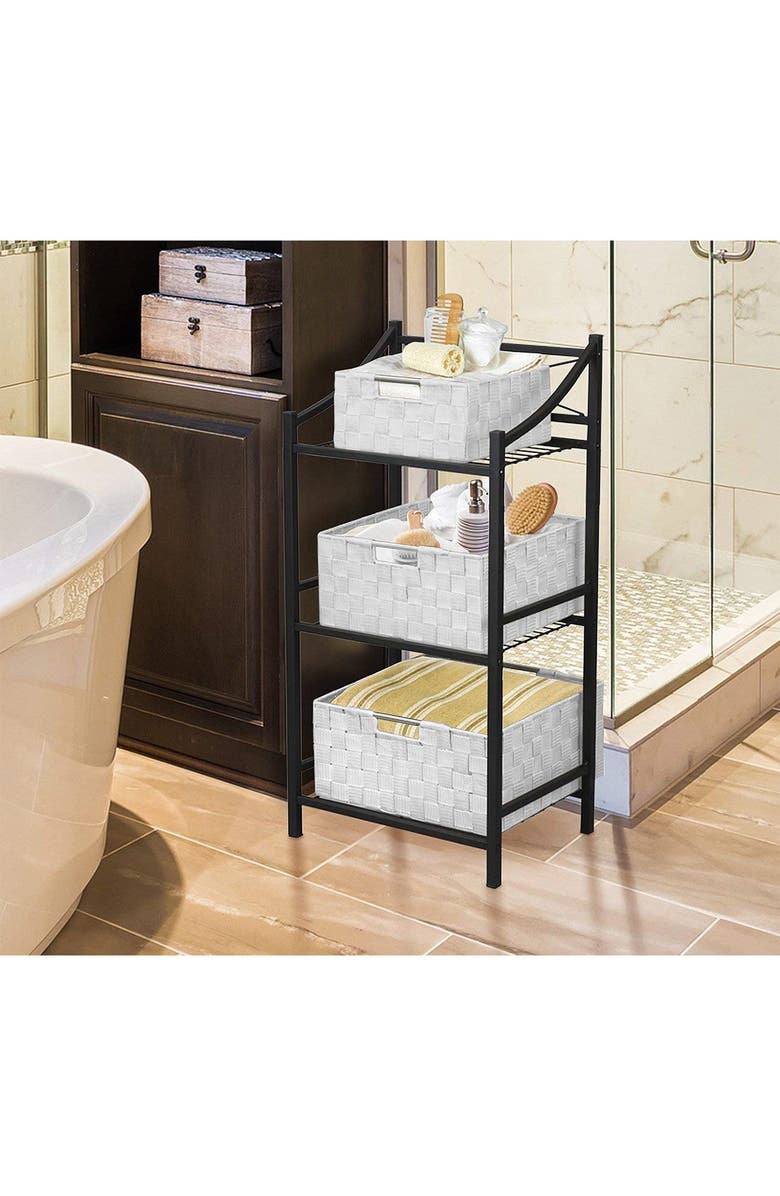 SORBUS White Weave 7-Piece Basket Set, Alternate, color, White