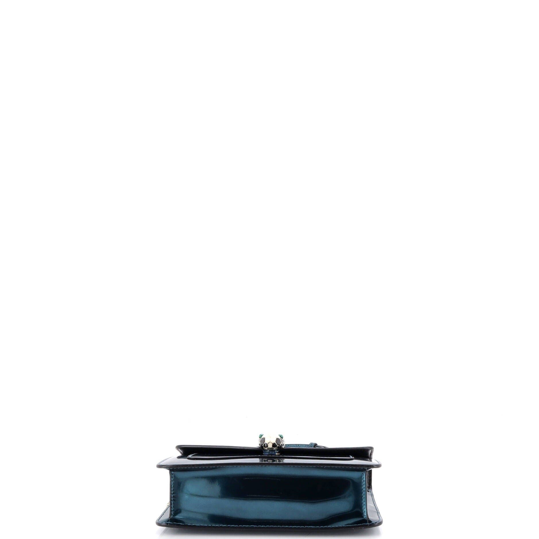 Serpenti Forever Shoulder Bag Patent Small, Alternate, color, Blue