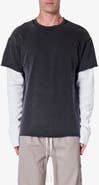 mnml Cotton French Terry Layered Long Sleeve T-Shirt