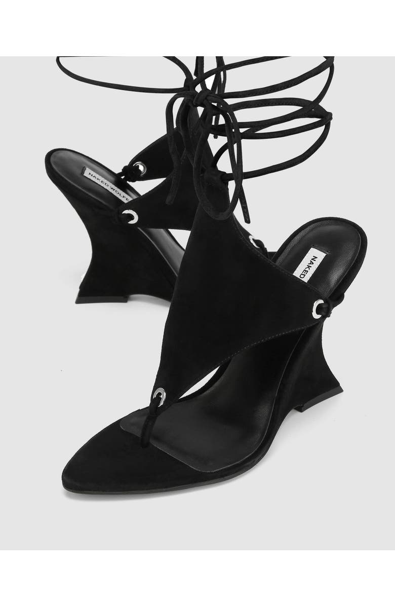 Naked Wolfe Rampage Wedge, Alternate, color, Black