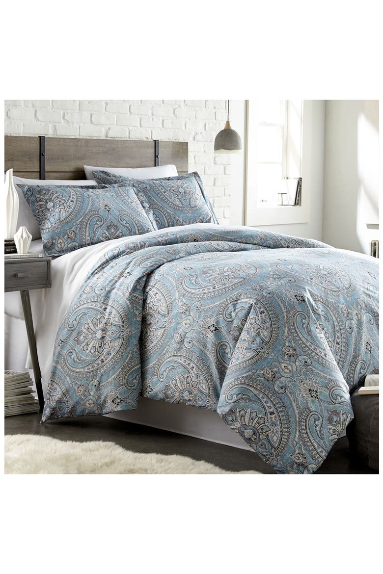 Pure Melody Printed Comforter Set, Main, color, AQUA