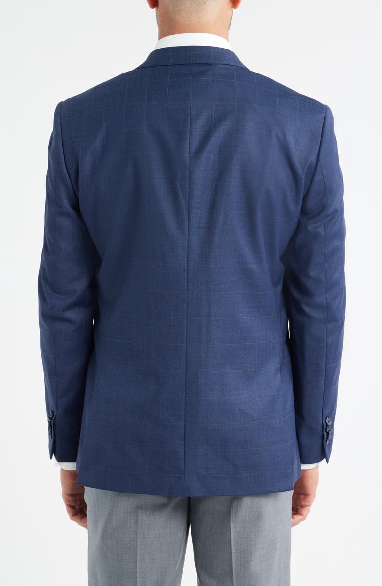 DANIEL HECHTER Navy Windowpane Check Wool Blend Suit Jacket, Alternate, color, Navy