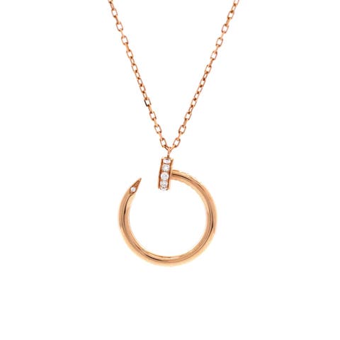 Juste un Clou Pendant Necklace 18K Rose Gold with Diamonds