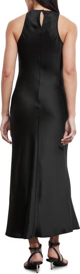 Sleeveless Satin Midi Dress