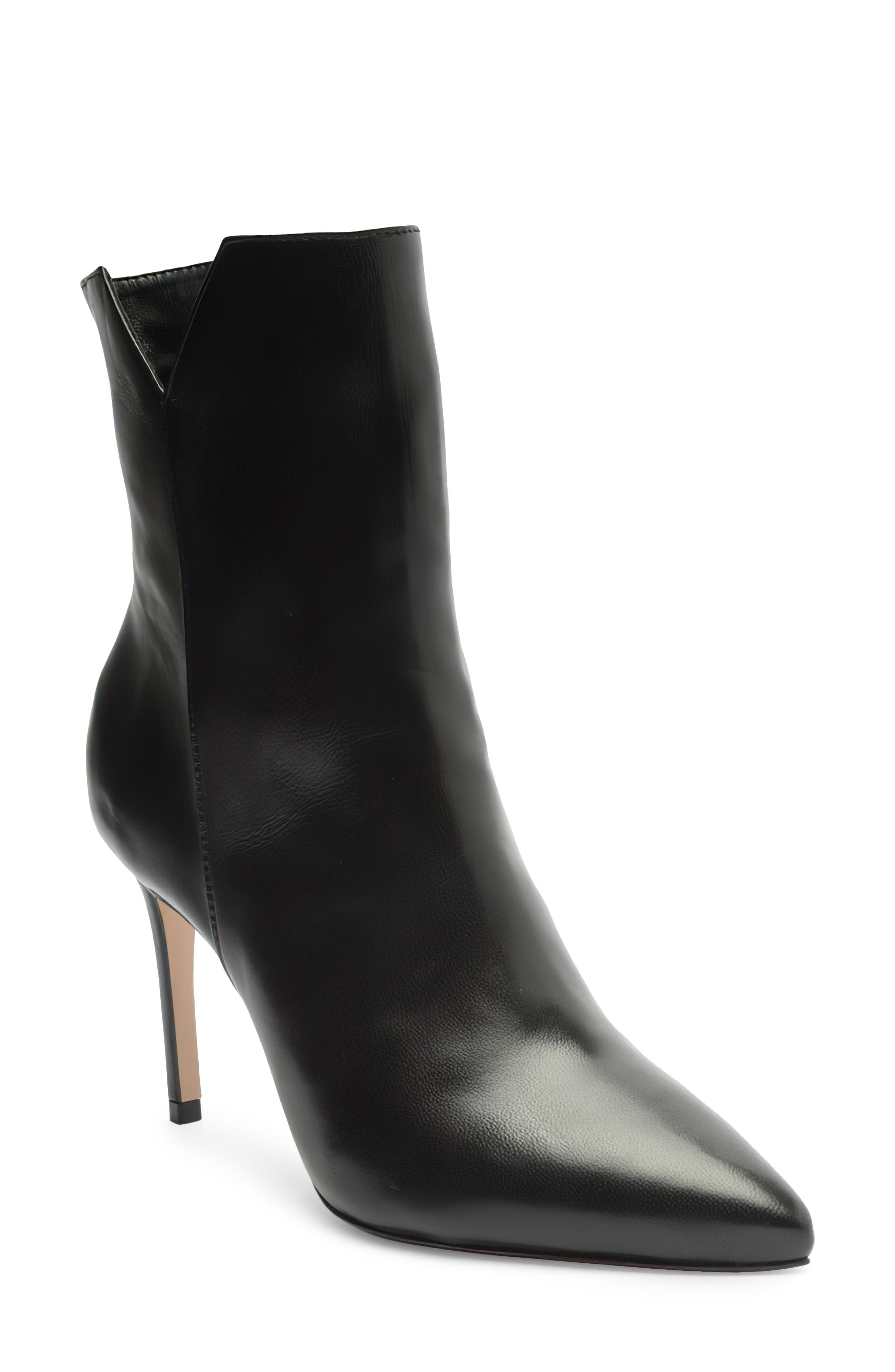 Betsey Pointed Toe Bootie, Main, color, BLACK