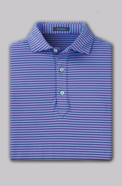 Clark Stripe Performance Polo
