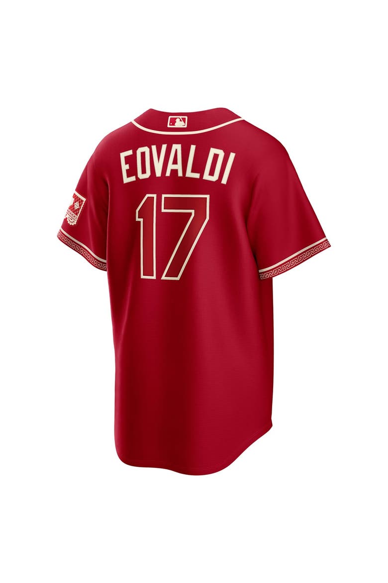 Men's Nike Nathan Eovaldi Red Texas Rangers 2026 City Connect Stadium Jersey, Alternate, color, Red