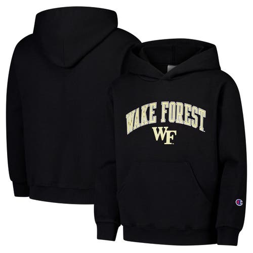 Champion Kids' Youth  Black Wake Forest Demon Deacons Campus Pullover Hoodie