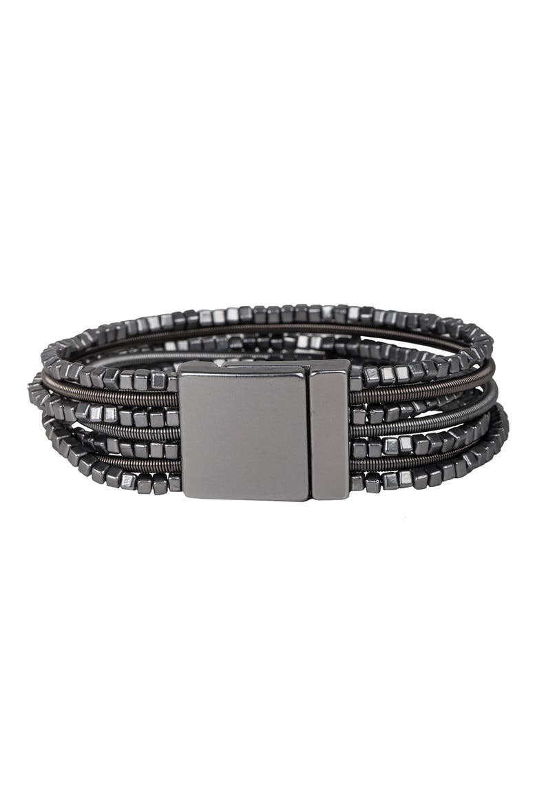 Gunmetal Layered Bracelet, Alternate, color, GUNMETAL