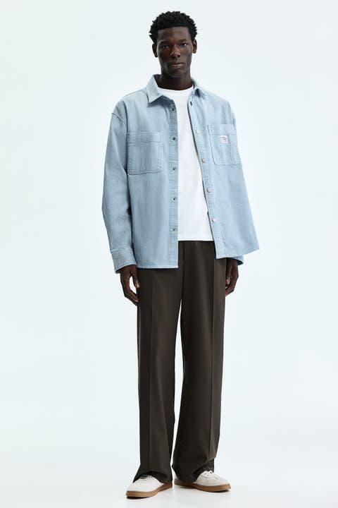 Oversized cotton corduroy shirt