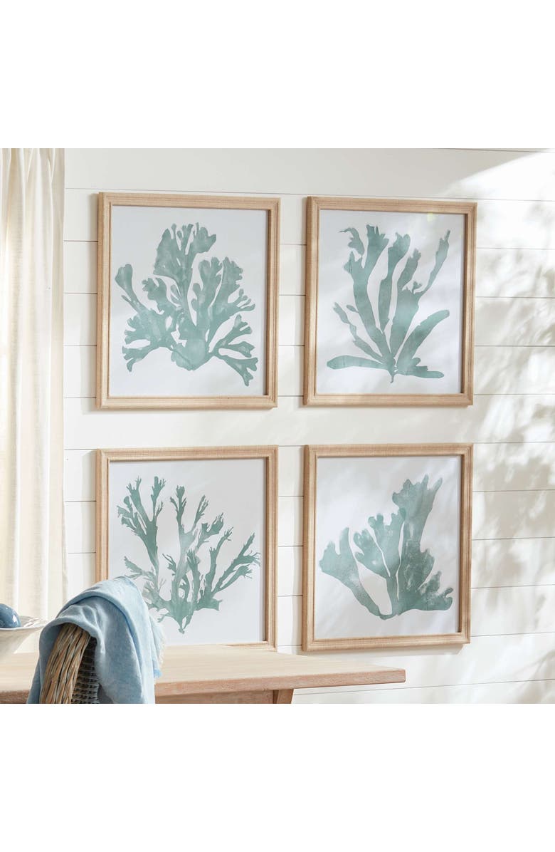 Napa Home & Garden Coral Silhouettes In Soft Green Set Of 4, Alternate, color, 