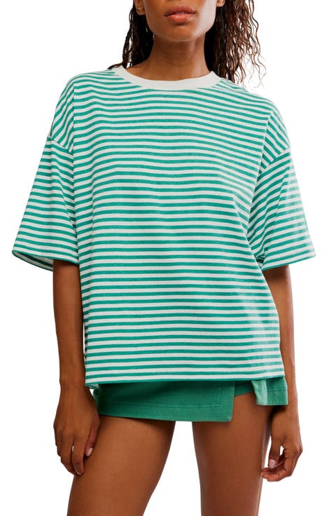 Stripe Relaxed Fit Cotton T-Shirt