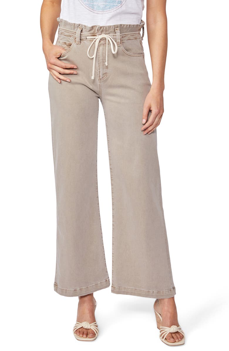 PAIGE Carly Tie Waist Wide Leg Pants, Main, color,