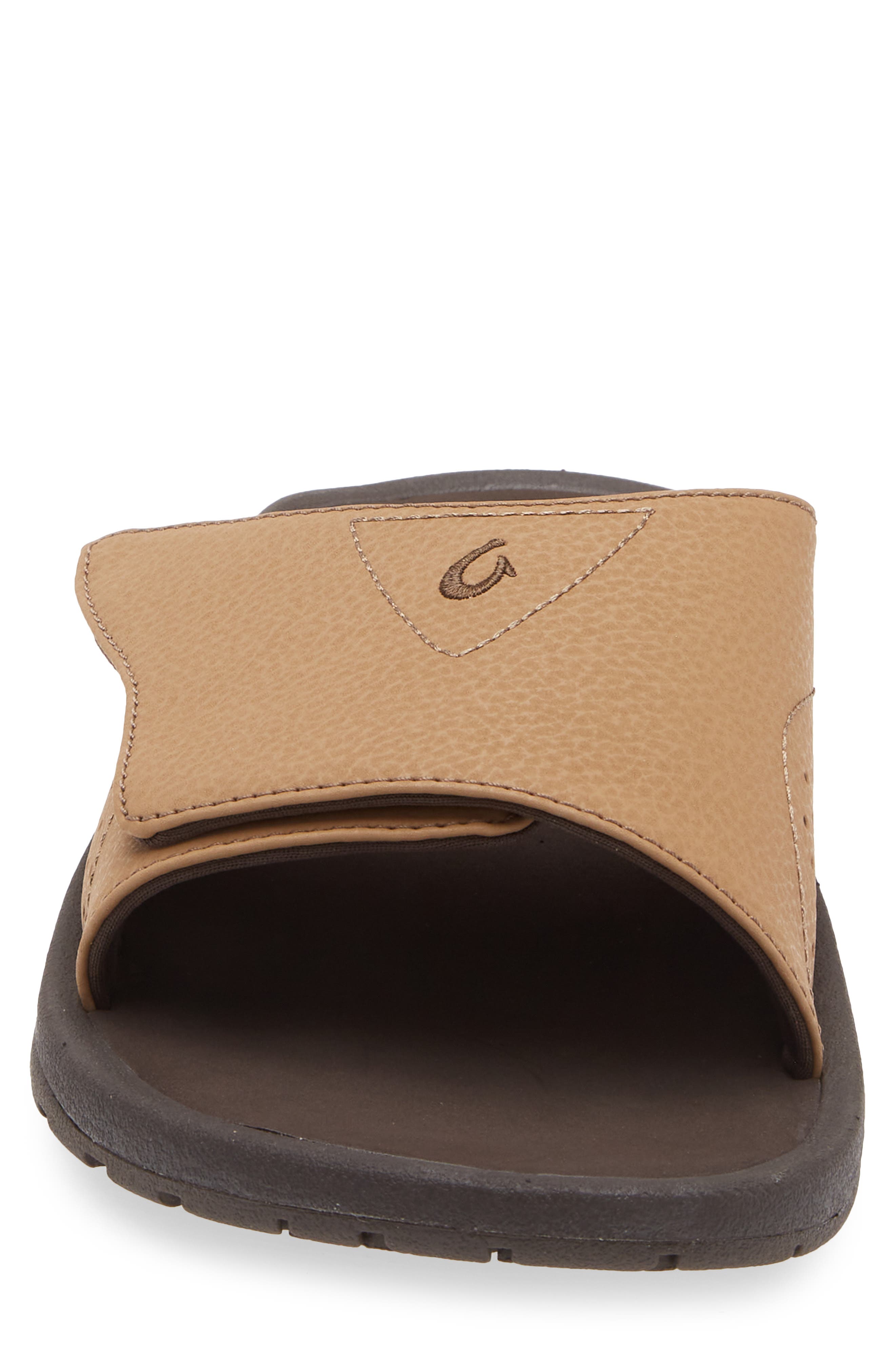 Nalu Slide Sandal, Alternate, color, TAN / DARK JAVA