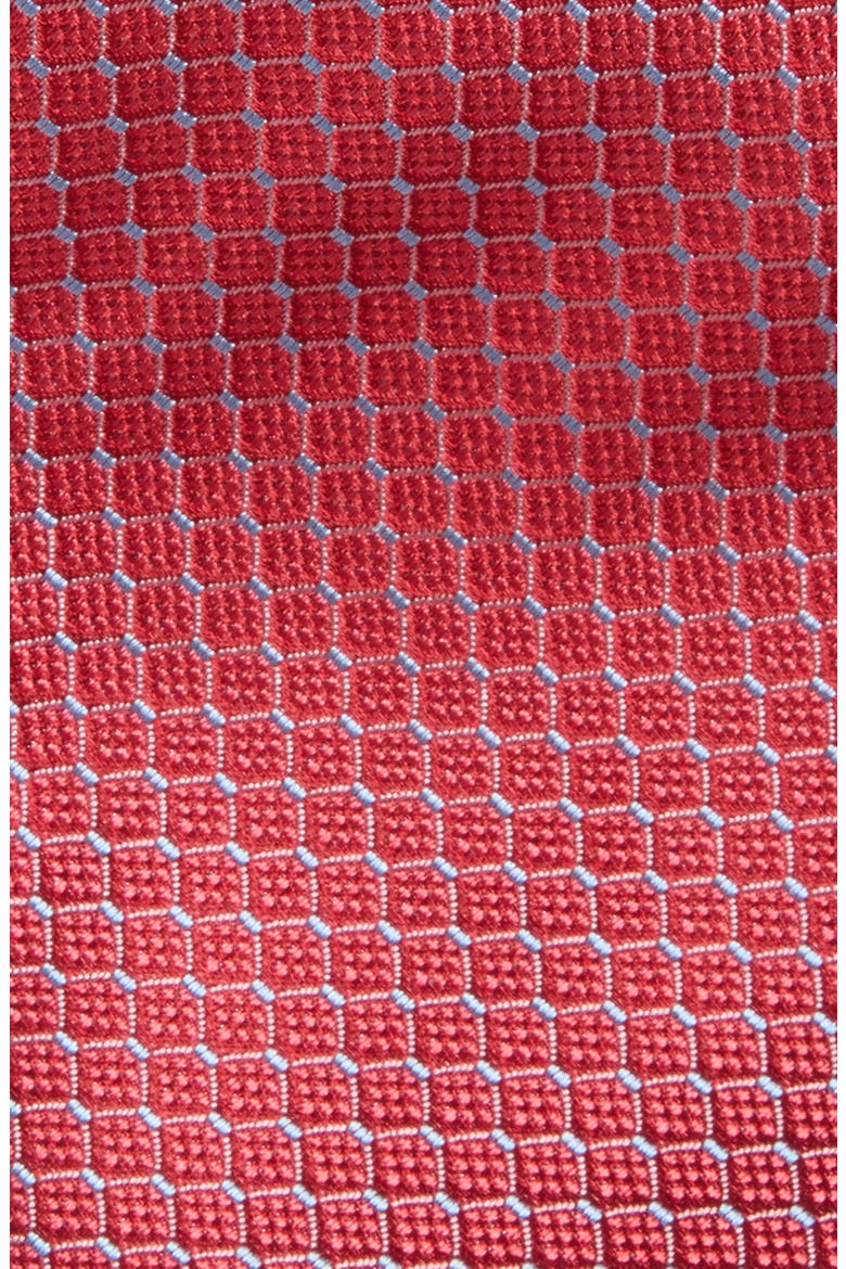 Geometric Silk Tie, Alternate, color, RED