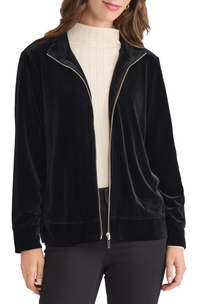 Jones New York Velour Jacket, Main, color, 