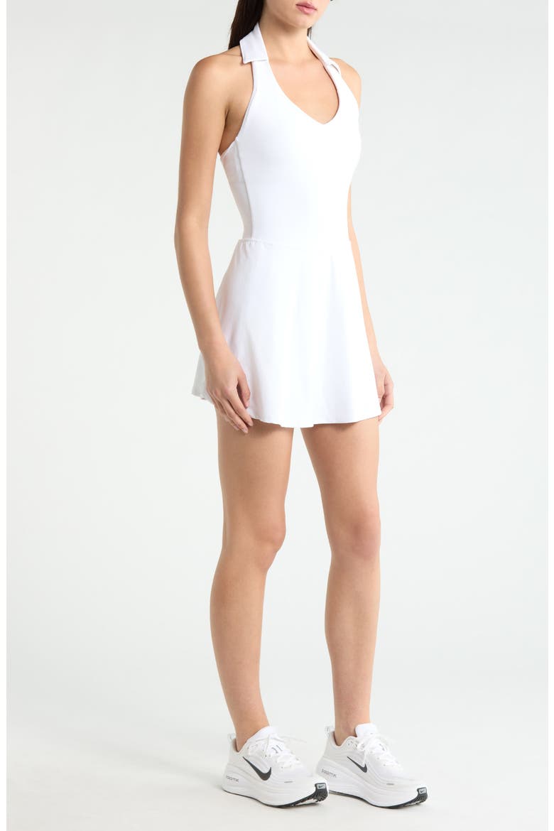 Studio Polo Halter Dress, Alternate, color, WHITE