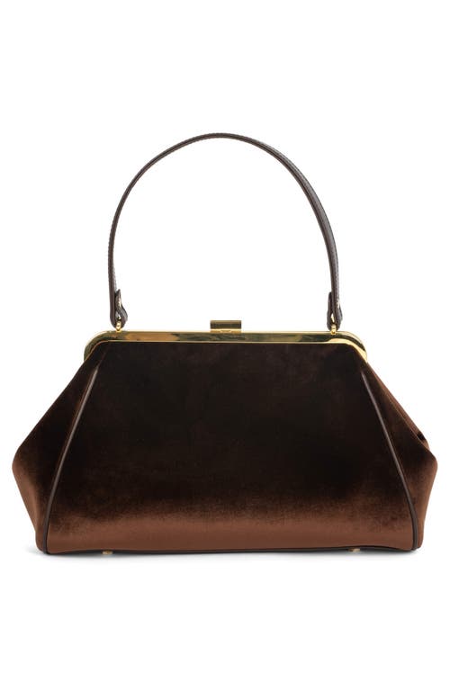 Jeffrey Campbell Frame Floral Embroidered Velvet Shoulder Bag