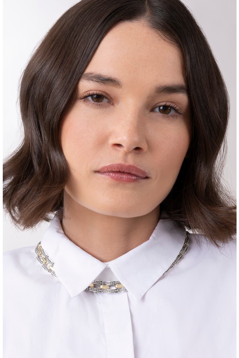 High Bar Link Collar Necklace, Alternate, color, TWO-TONE