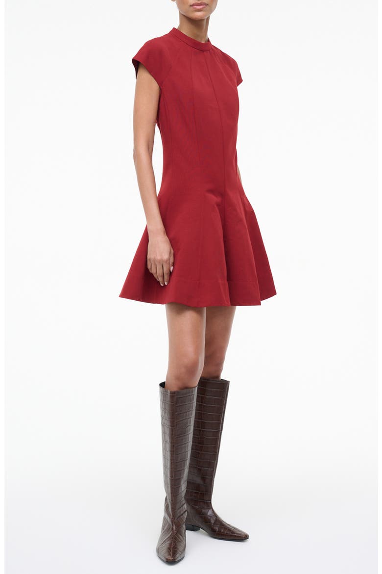 Ellie Drop Waist Dress, Alternate, color, POMEGRANATE