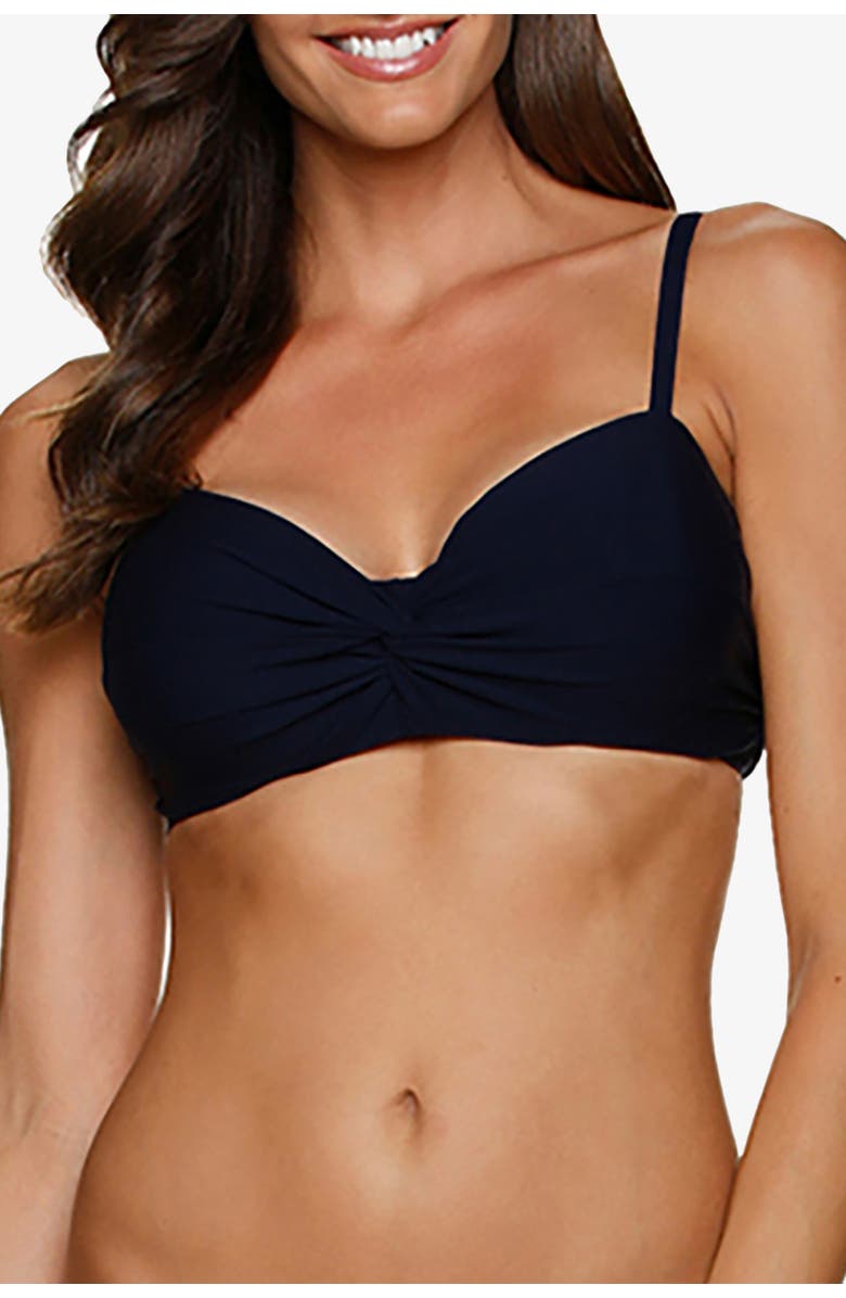 HELEN JON D/DD Cup Twist Underwire Bra, Main, color, Black