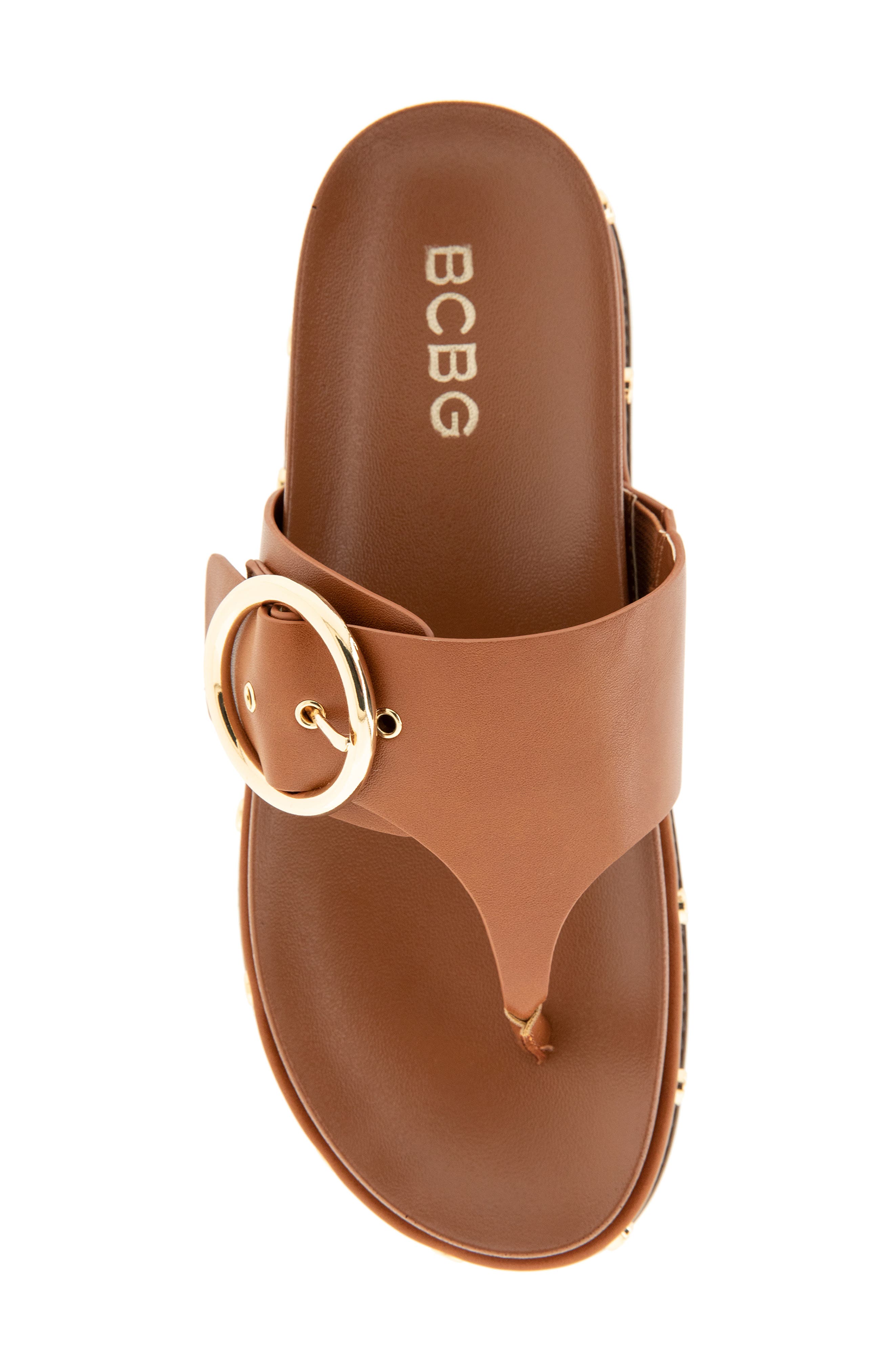 Belen Platform Flip Flop, Alternate, color, COGNAC