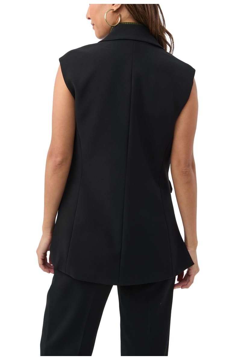 Trina Turk Boabab Longline Vest, Alternate, color, Black