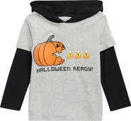 Andy & Evan Kids' Halloween Graphic Hooded Long Sleeve T-Shirt