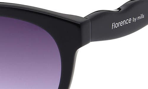 Florence By Mills 51mm Round Sunglasses In Black