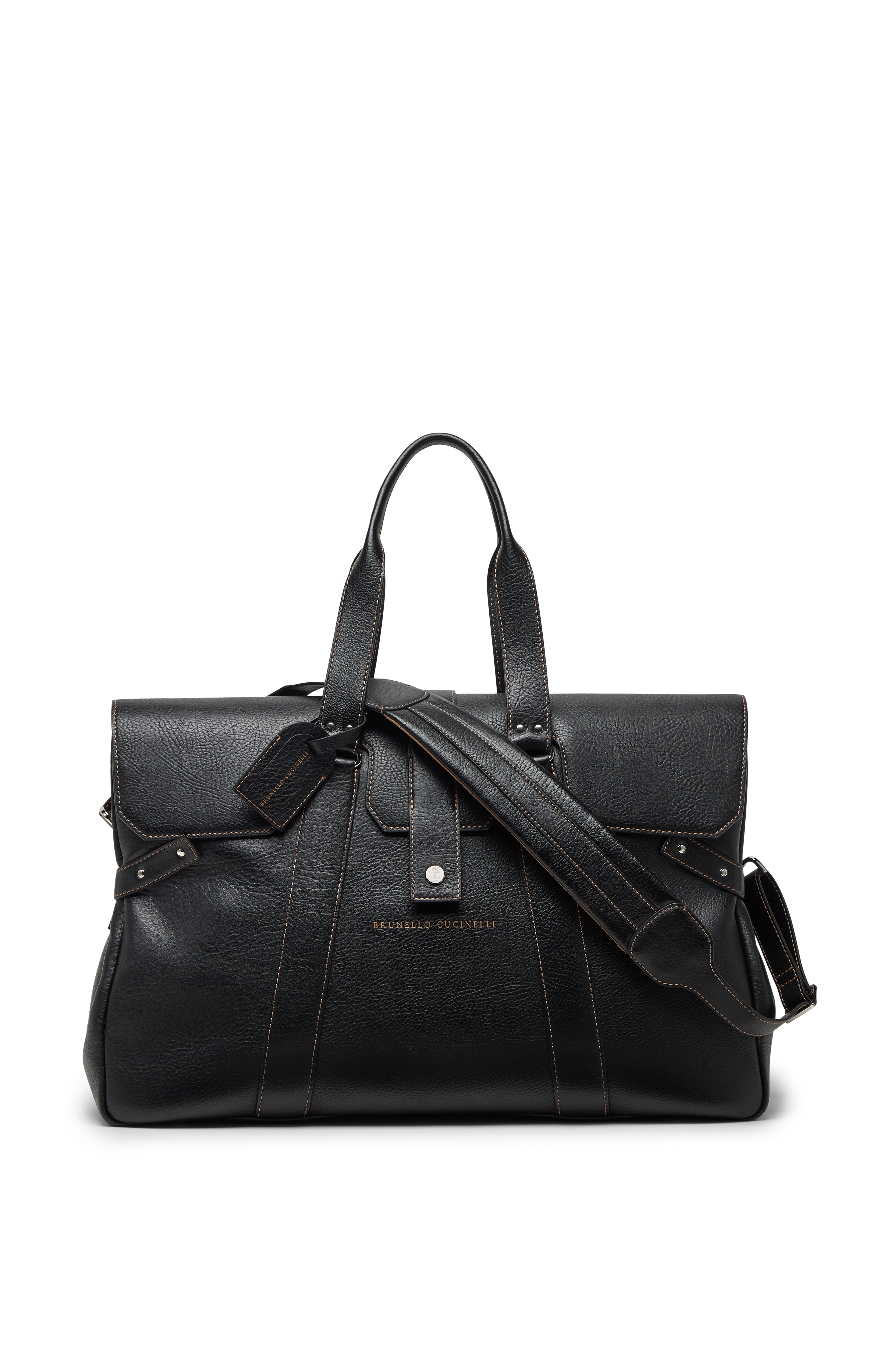 Brunello Cucinelli Weekender Country bag, Main, color, Black