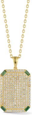 SPHERA MILANO Pavé Dog Tag Pendant Necklace