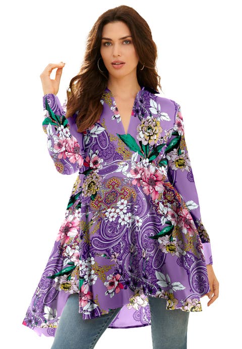 Hand Crinkled Fit And Flare Tunic (Plus)