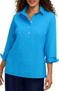 Foxcroft Therese Button Back Popover Shirt