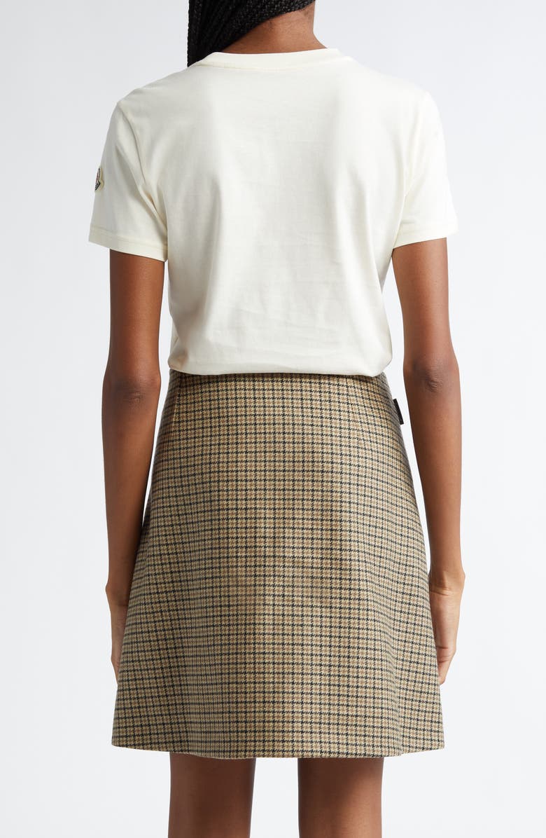 Moncler Logo Embroidered Cotton T-Shirt, Alternate, color, White