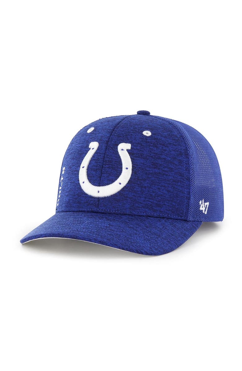 '47 Men's '47 Royal Indianapolis Colts Pixelation Trophy Flex Hat, Main, color,