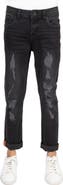 XRAY Kids' Raw X Rip & Repair Distressed Neon Stitch Jeans