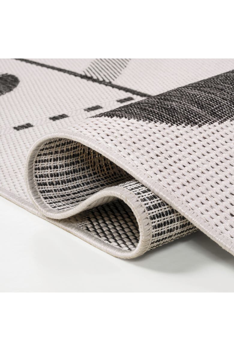 Soren Modern Geometri Indoor/Outdoor Area Rug, Alternate, color, Cream/Black