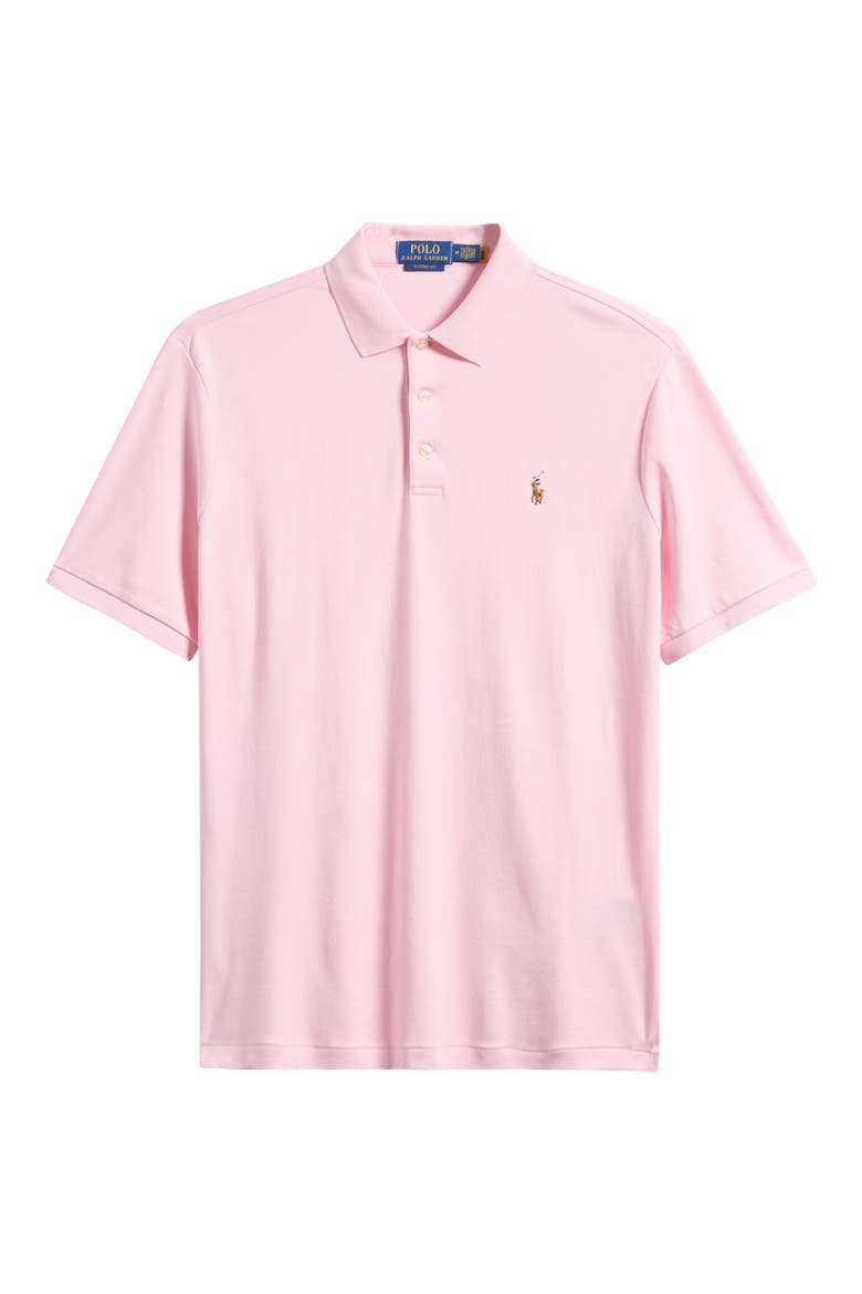 Classic Fit Soft Cotton Polo, Main, color, BATH PINK