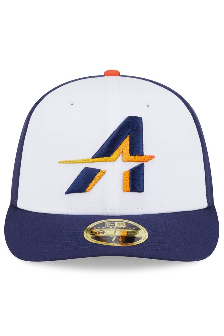 Men's New Era  White/Navy Houston Astros 2025 City Connect Low Profile 59FIFTY Fitted Hat, Alternate, color, White