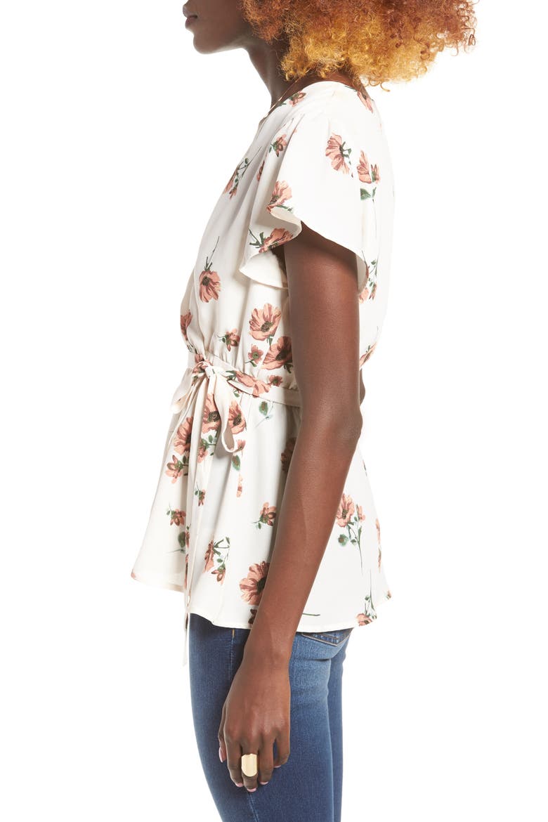 Wrap Top, Alternate, color, 77A62 BEIGE/ RUST
