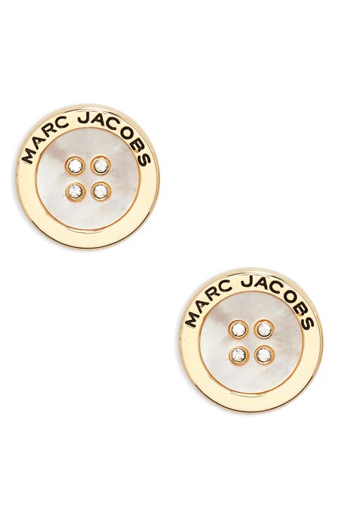 The Button Crystal Embellished Stud Earrings