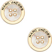 Marc Jacobs The Button Crystal Embellished Stud Earrings