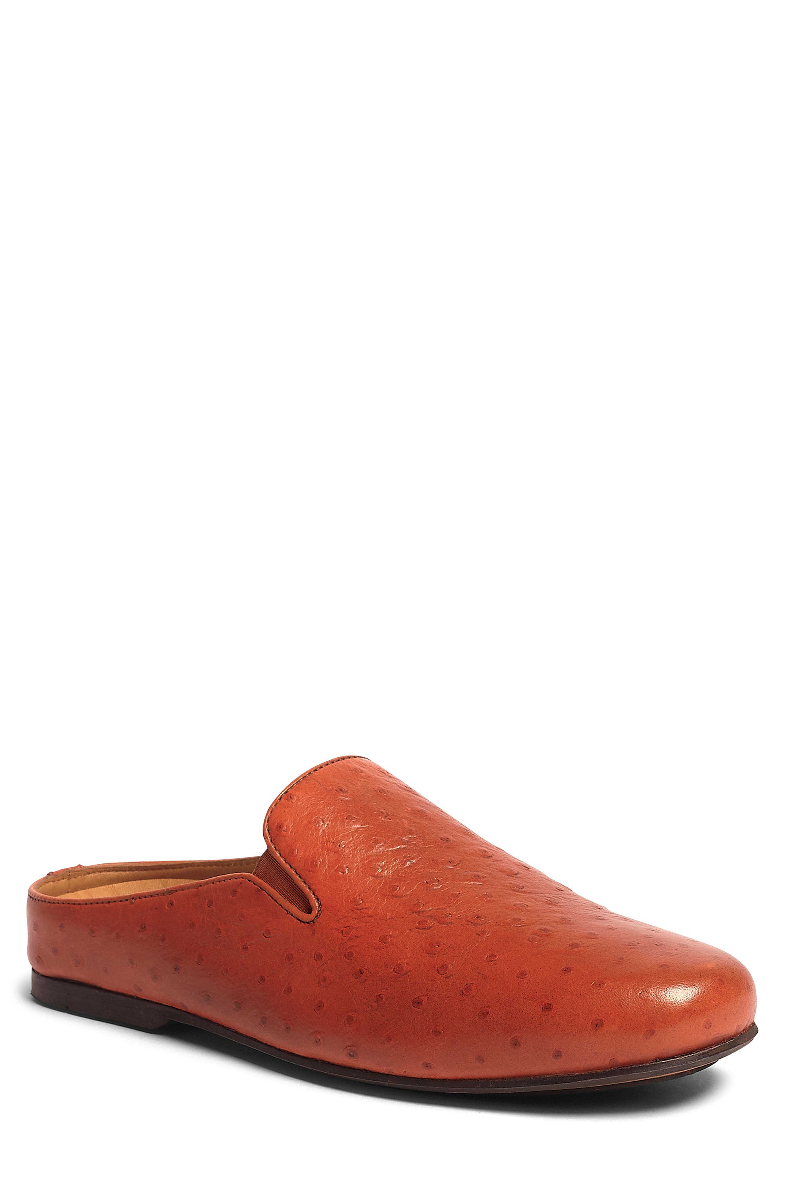 Carlos by Carlos Santana Achilles Ostrich Embossed Leather Mule