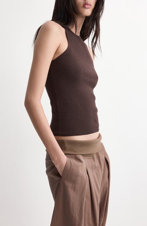 Cotton Blend Rib Sweater Tank (Regular & Plus)