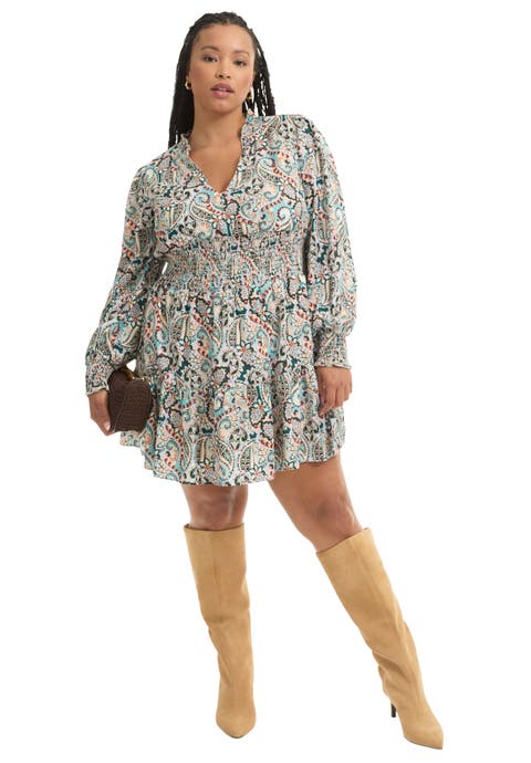 Smocked Georgette Tunic