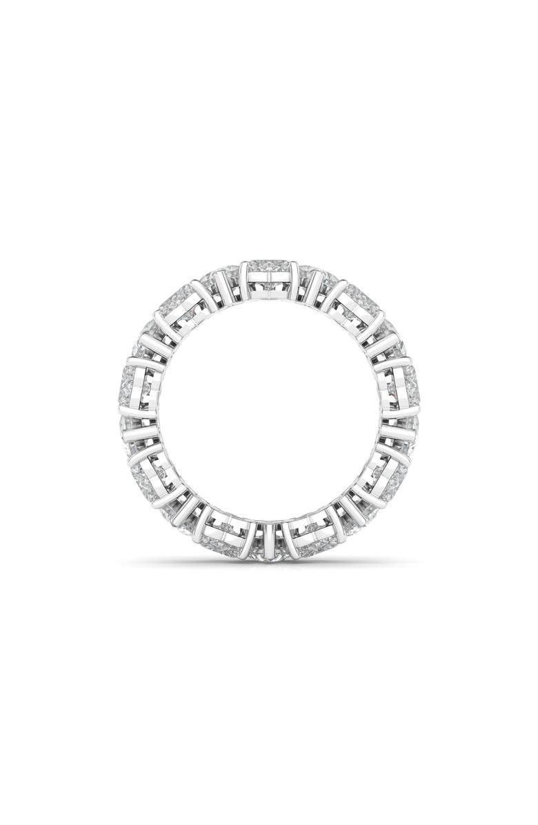 HauteCarat Alternating Hearts Lab Created Diamond Eternity Ring, Alternate, color, White Gold