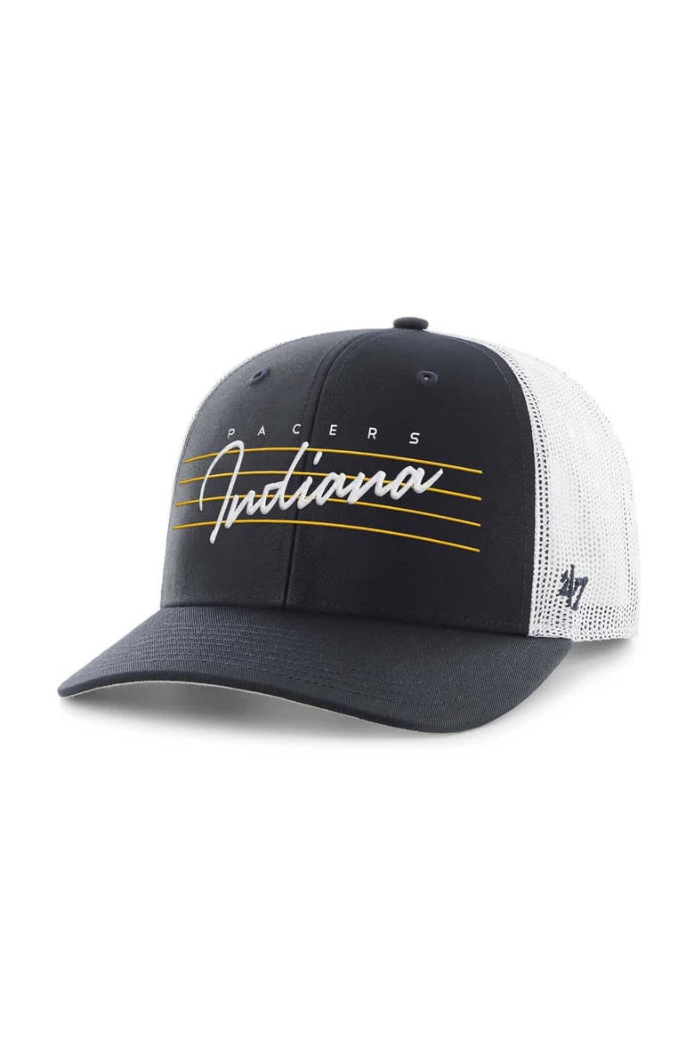 '47 Men's '47 Navy Indiana Pacers Downburst Trucker Adjustable Hat, Alternate, color, Navy
