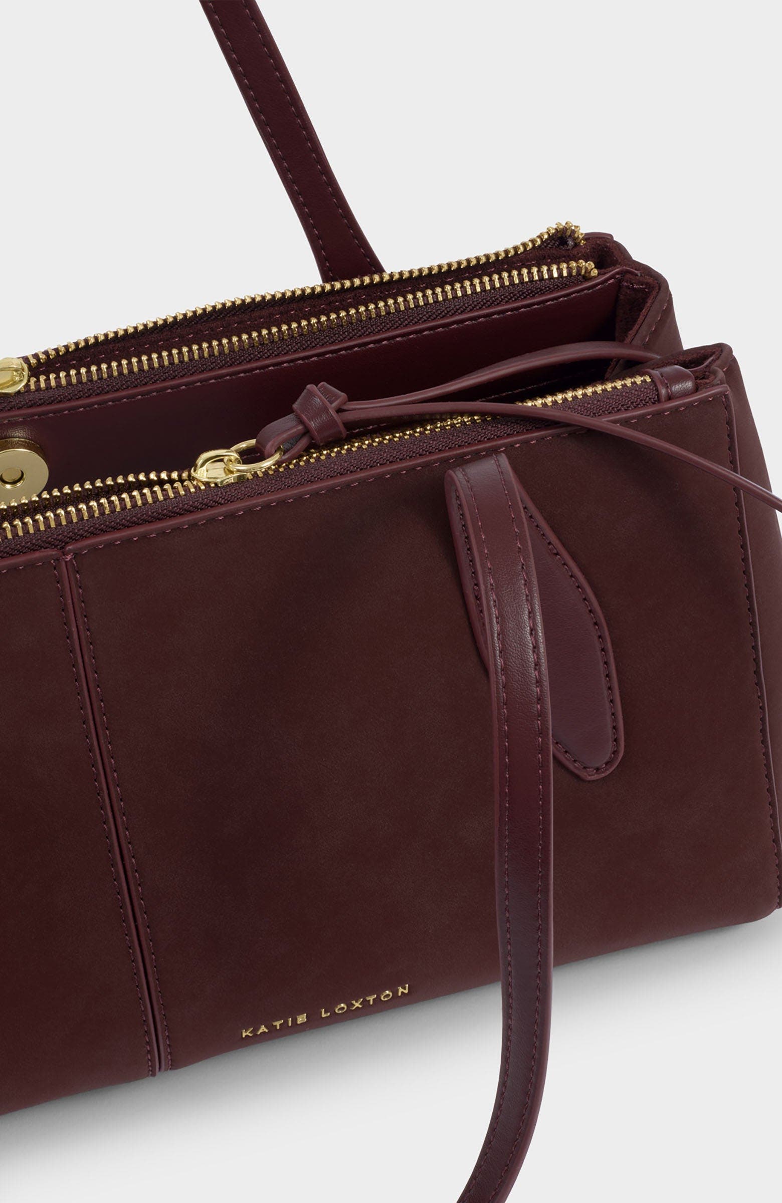 Hattie Shoulder Bag, Alternate, color, Cherry Suedette / Cherry