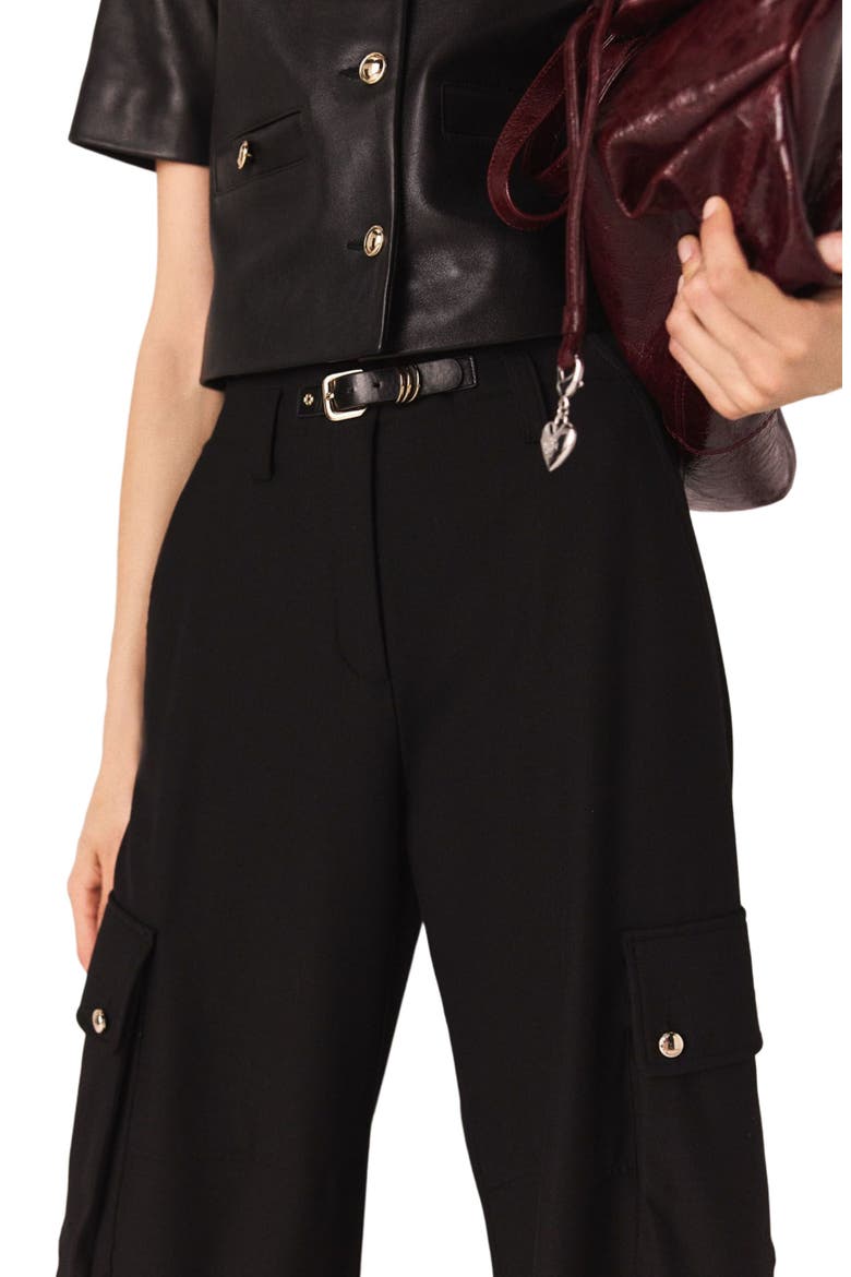 Cargo trousers, Alternate, color, Black
