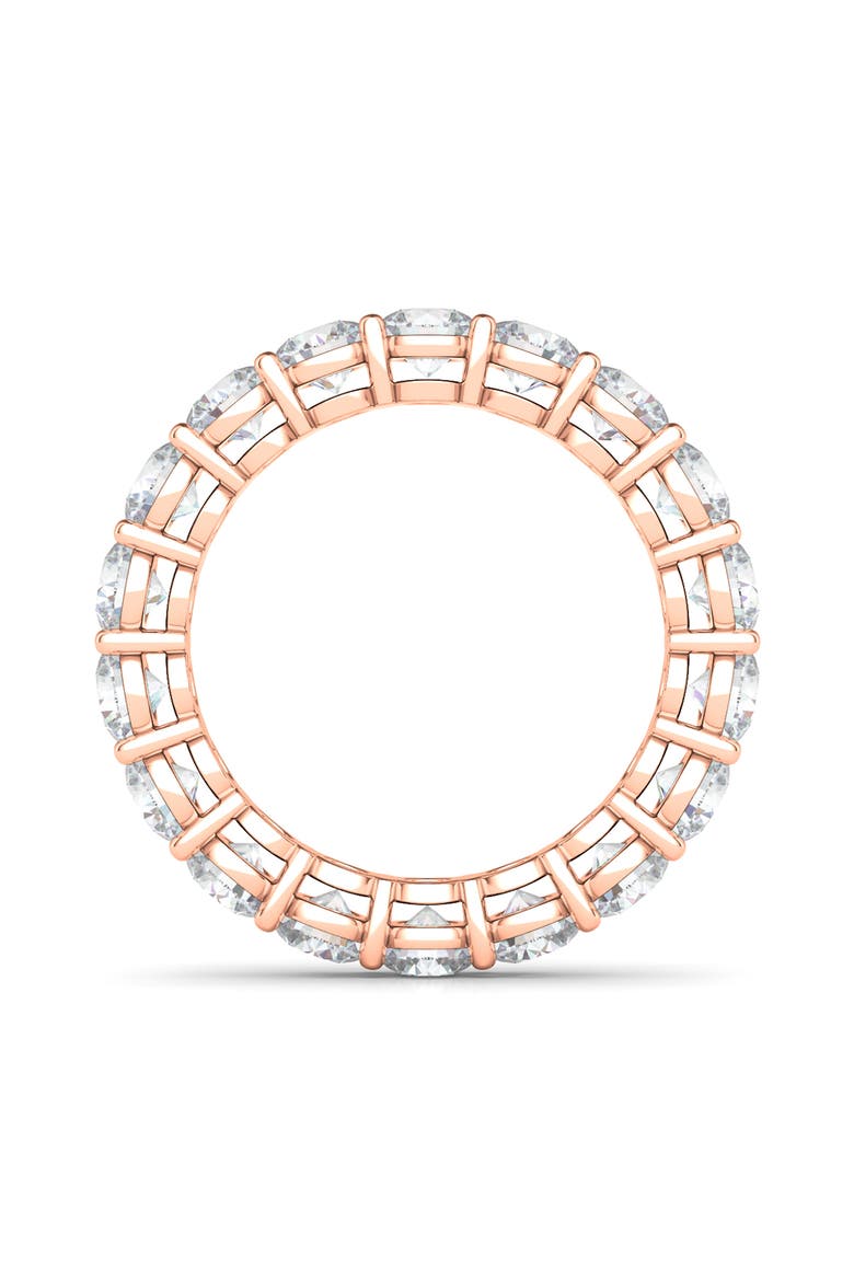 Round Cut Lab Created Diamond 18K Gold Eternity Band Ring, Alternate, color, ROSE GOLD